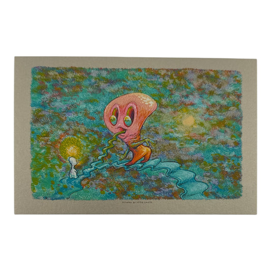 Marq Spusta "Tongue Tide" (Listening Gold) Micro Print