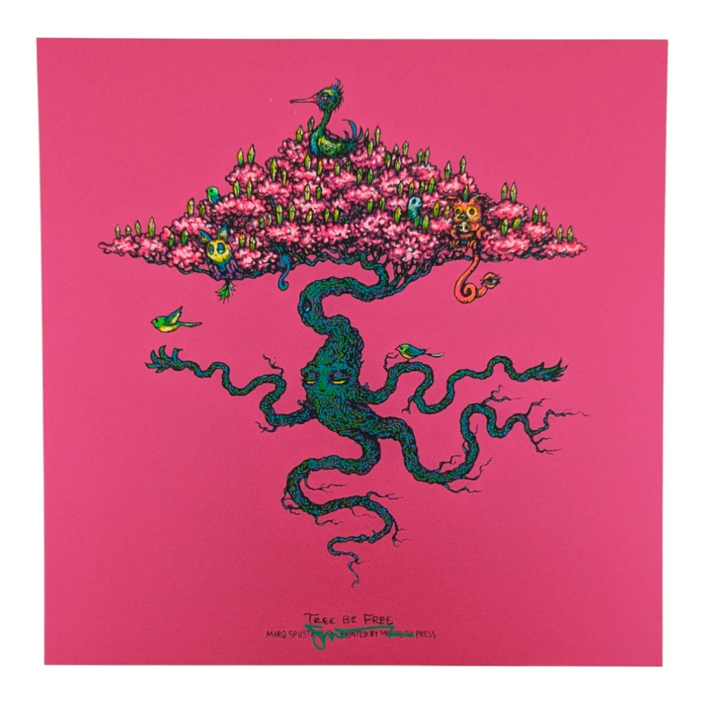 Marq Spusta
Tree Be Free (Sticky Pink), 2023
Screen print 
7 x 7 in

Signed by the artist