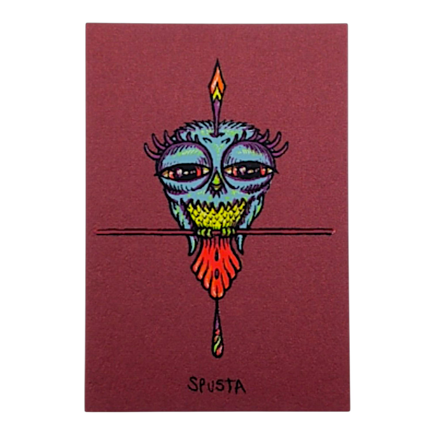 Marq Spusta
Tweet (Cranberry Shimmer), 2020
Screen print
2 x 3 in 

Plate signed
