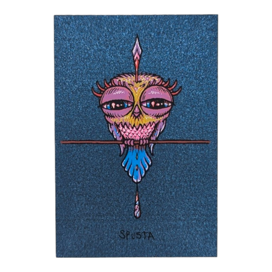 Marq Spusta Tweet (Midnight Blue Shimmer), 2020 Screen print  3 x 2 in  Plate signed