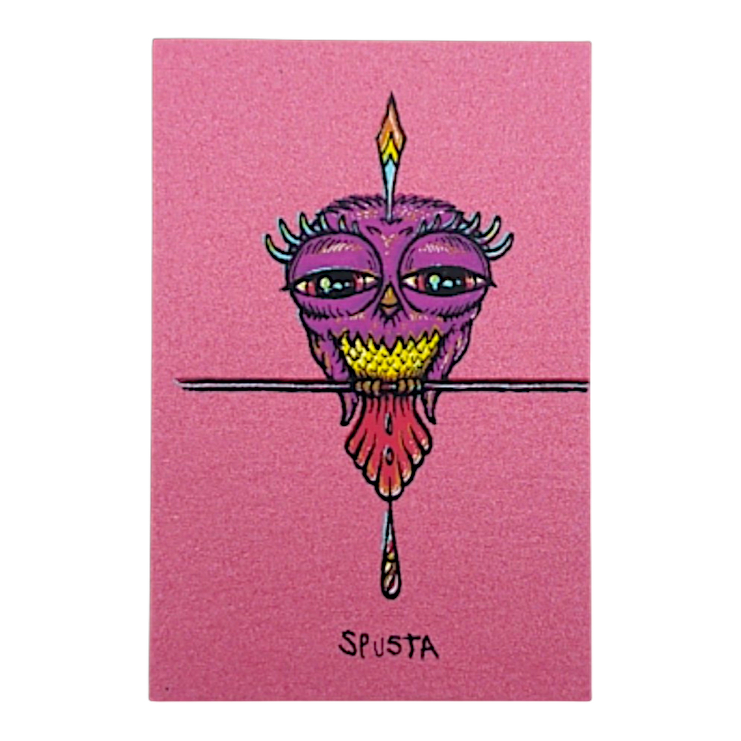 Marq Spusta
Tweet (Pink Shimmer), 2020
Screen print
2 x 3 in 

Plate signed
