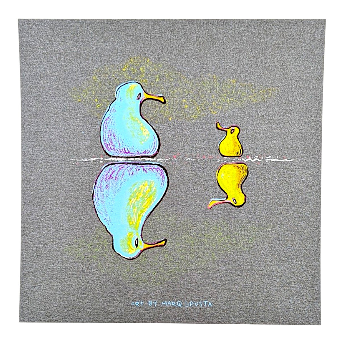 Marq Spusta
Two Ducks (Silver Shimmer), 2026
Screen print
4 x 4 in

Plate Signed