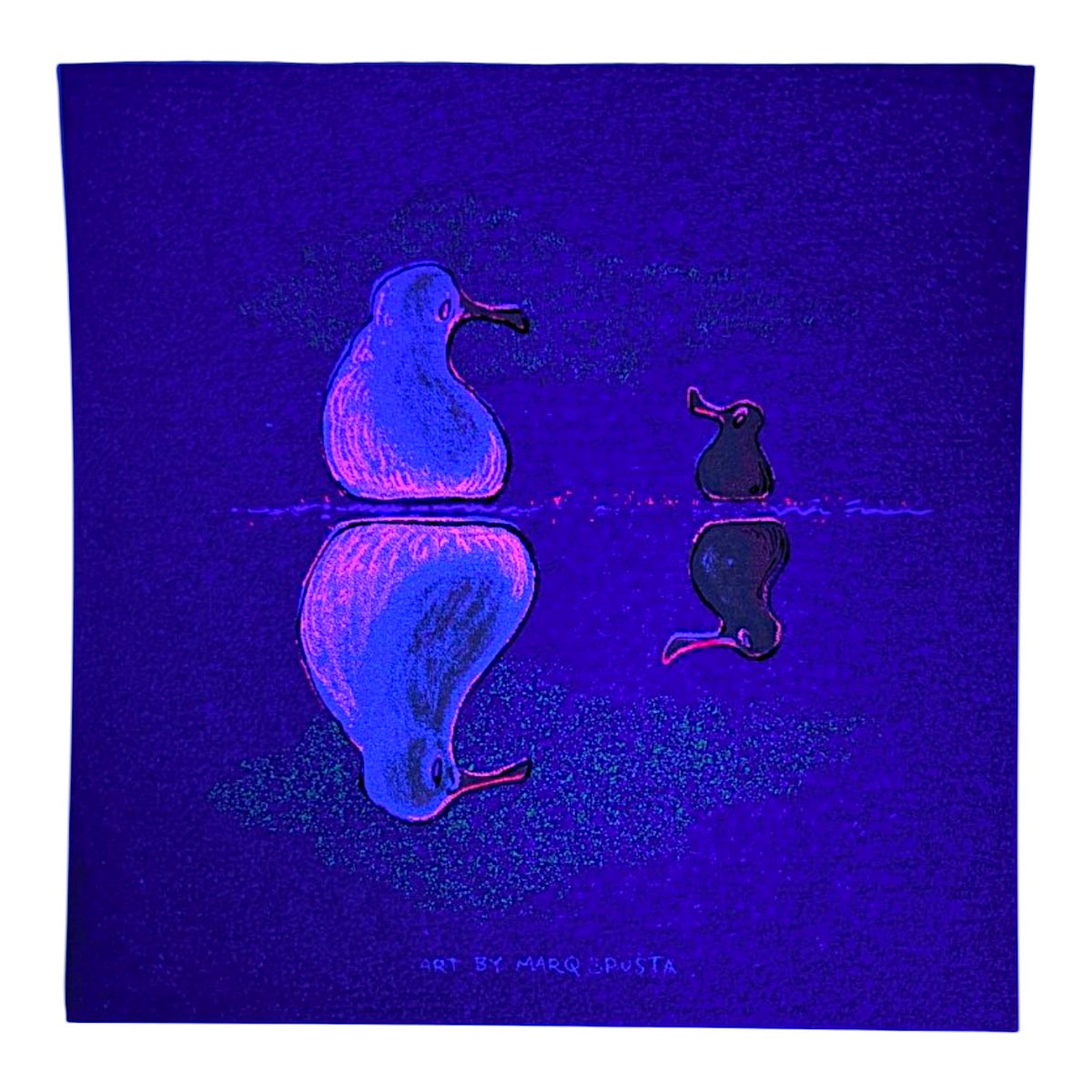 Marq Spusta
Two Ducks (Silver Shimmer), 2026
Screen print
4 x 4 in

Plate Signed
