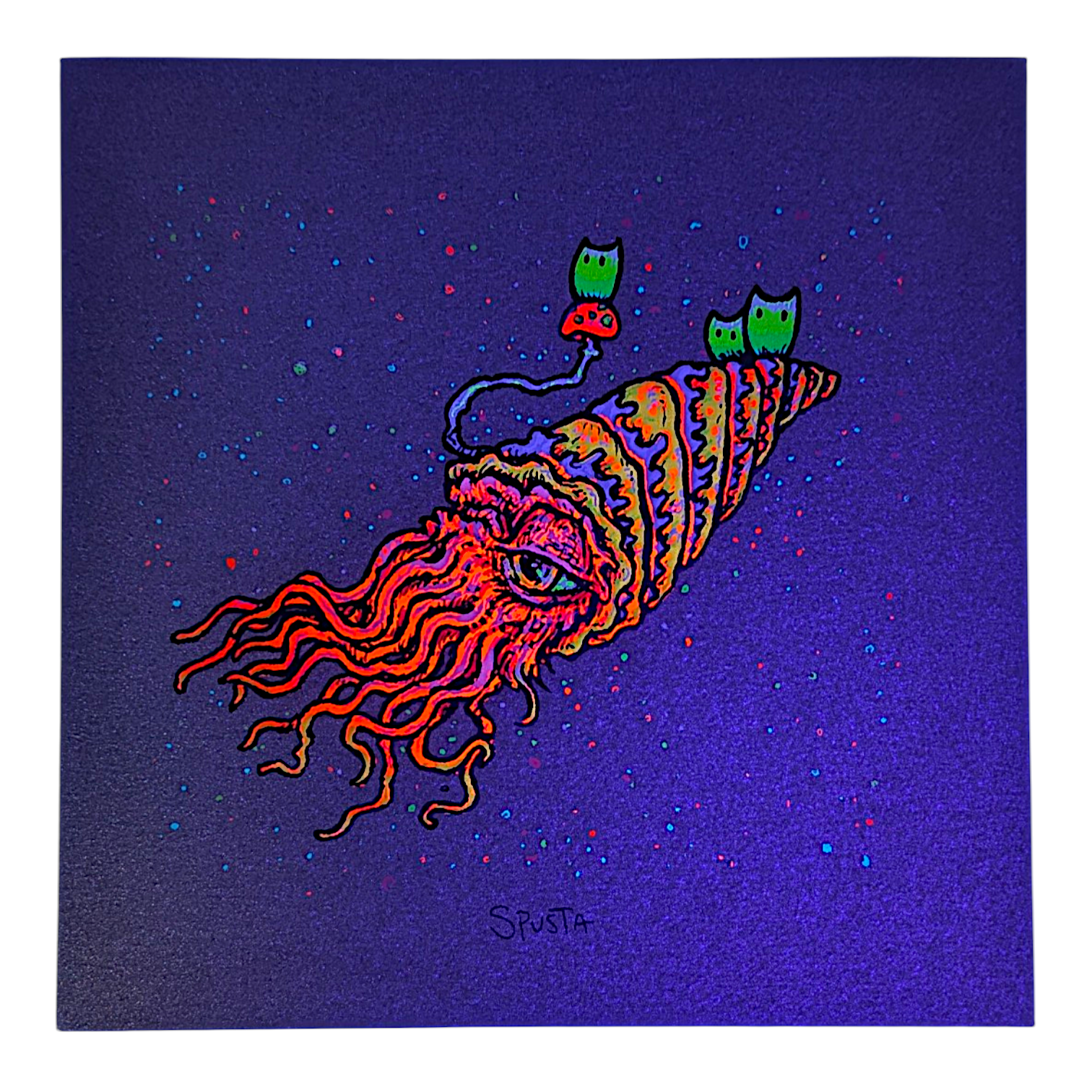 Marq Spusta
Voyageminder (Olive Shimmer), 2019
Screen print
4 x 4 in 

Plate signed