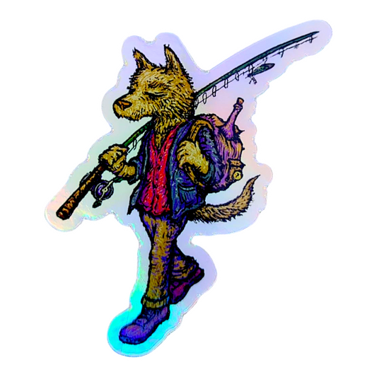 Marq Spusta Dog Fishing 2 (We Walk Each Other Home) Holographic Sticker