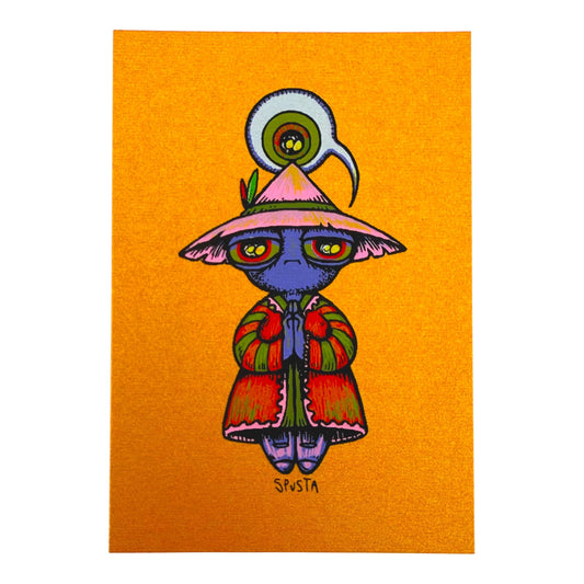 Marq Spusta "Zen Guy" (Orange Shimmer) Micro Print