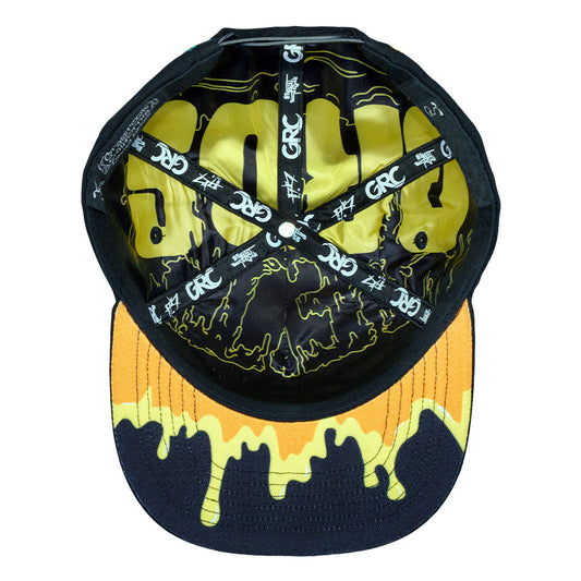 Created with our longtime friends Aaron Brooks and Vincent Gordon, the Melty Bros Black Snapback brings their unmistakable artwork to one of our cleanest silhouettes. Rich embroidery wraps the front and back of the crown, showcasing the trippy, character filled style that has made the Melty Bros a staple in our world for years.

This piece was produced in limited quantities and finished with the signature Grassroots details collectors look for. The fit is dialed, the materials are premium, and every element