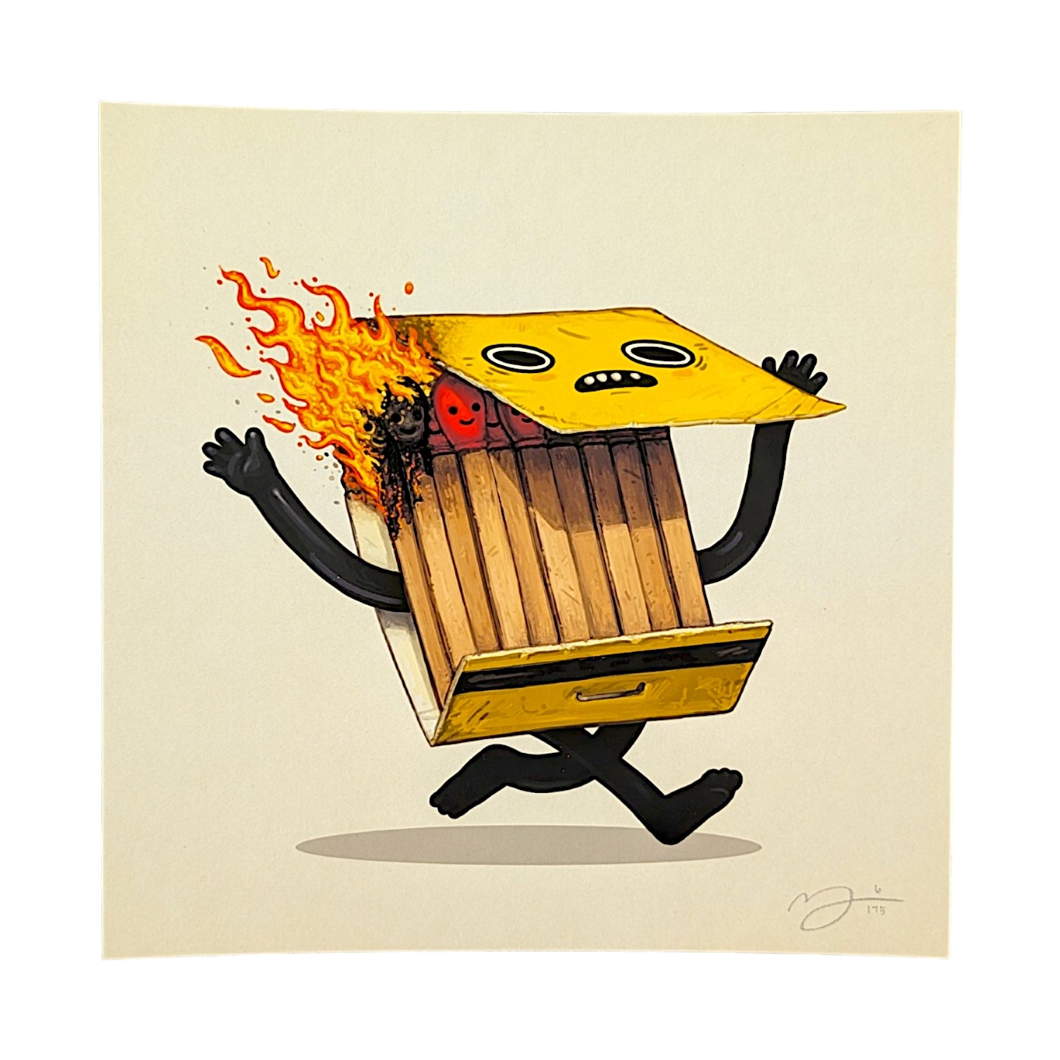 Mike Mitchell Current Mood #5, Archival Print on Cotton Rag Paper 8 x 8 in Edition of 175 Hand signed + numbered by the artist