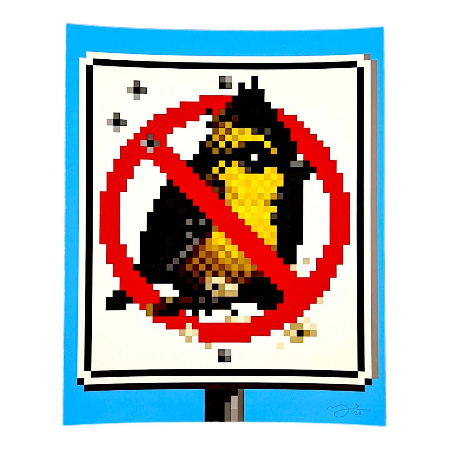 Mike Mitchell Himalayan Black-lored Tit (16-bit Sign), 2024 Archival Print on Cotton Rag Paper 8 x 10 in Edition of 20 Hand signed + numbered by the artist
