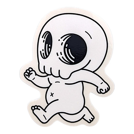 Mike Mitchell Running Skully Sticker