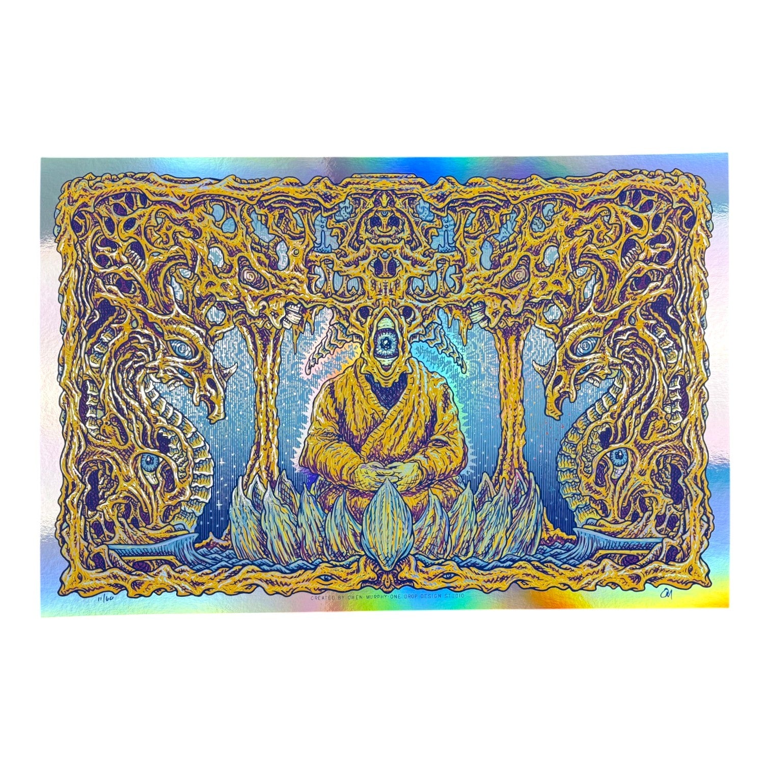 Owen Murphy
Dragon's Lair (Foil), 2026
6 color screen print on foil paper
12 x 18 in
Edition of 60

Hand signed + numbered by the artist