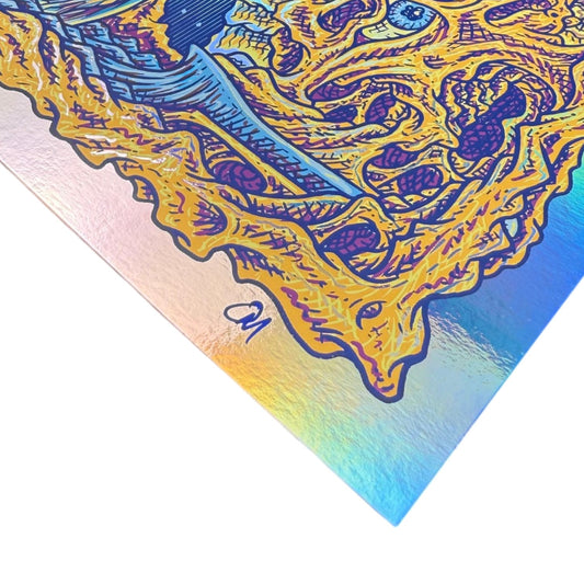 Owen Murphy
Dragon's Lair (Foil), 2026
6 color screen print on foil paper
12 x 18 in
Edition of 60

Hand signed + numbered by the artist