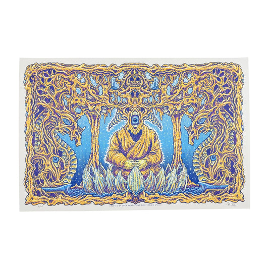 Owen Murphy AKA One Drop Design Studio 
Dragon's Lair, 2026
6 color screen print on French White Wash paper
12 x 18 in
Edition of 60

Hand signed + numbered by the artist