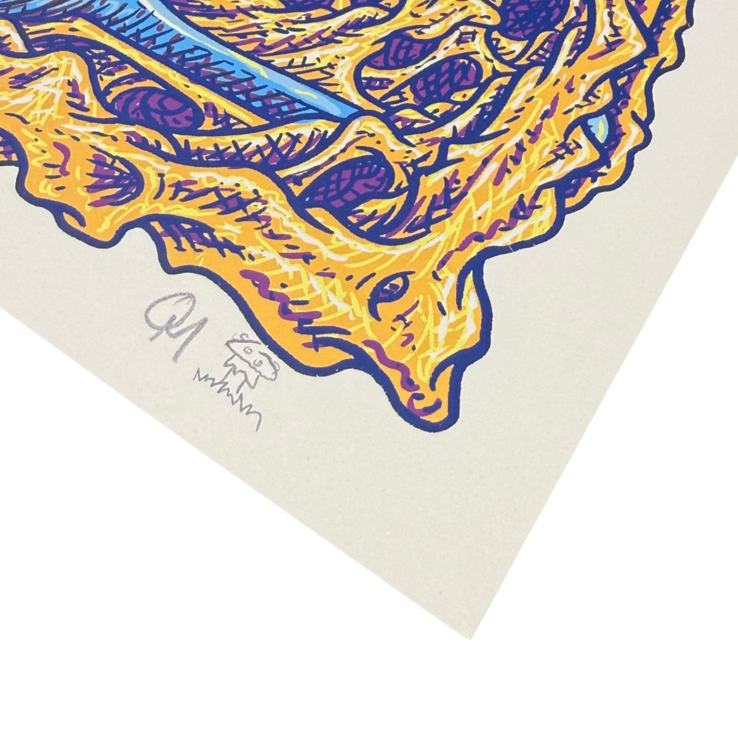 Owen Murphy AKA One Drop Design Studio 
Dragon's Lair, 2026
6 color screen print on French White Wash paper
12 x 18 in
Edition of 60

Hand signed + numbered by the artist