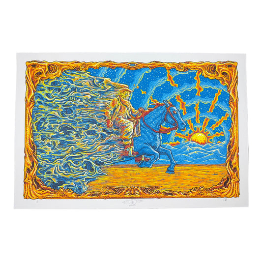 Owen Murphy AKA One Drop Design Studio 
Mystic's Ride, 2026
Screen print
16 x 24 in
1/1 

Hand signed, numbered  + doodled by the artist