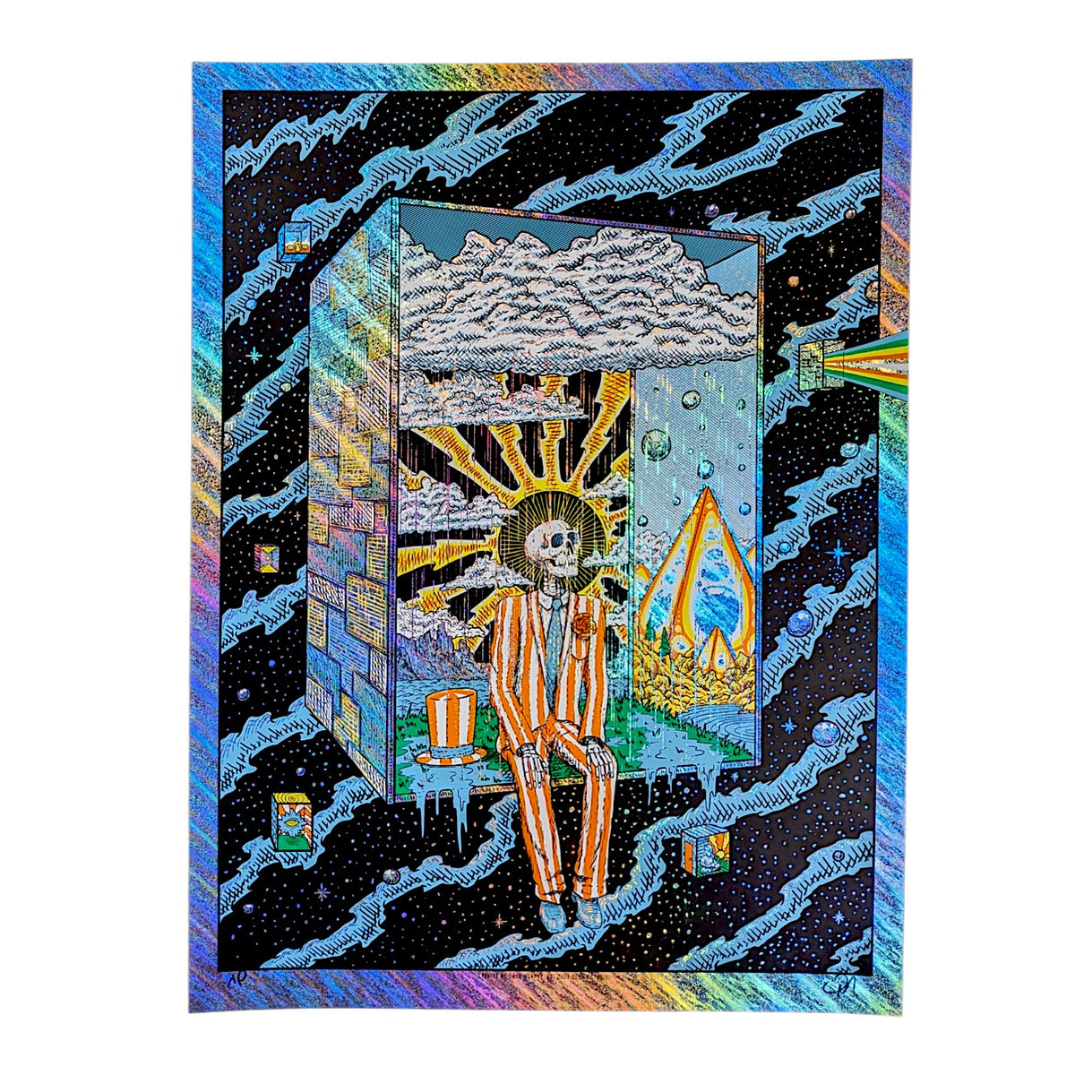 Owen Murphy
The Box (Rapture Foil), 2026
6 color screenprint on rapture foil paper
18 x 24 in
AP

Hand signed + numbered by the artist