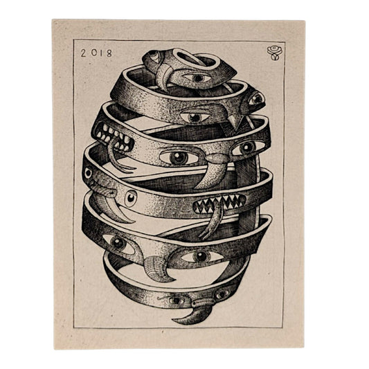 Phelgm Untitled, 2026 Copper engraving 2.5 x 3.25 in Red Stamp - Full Run = Until Wear (200-500) Hand signed + stamped by the artist on verso
