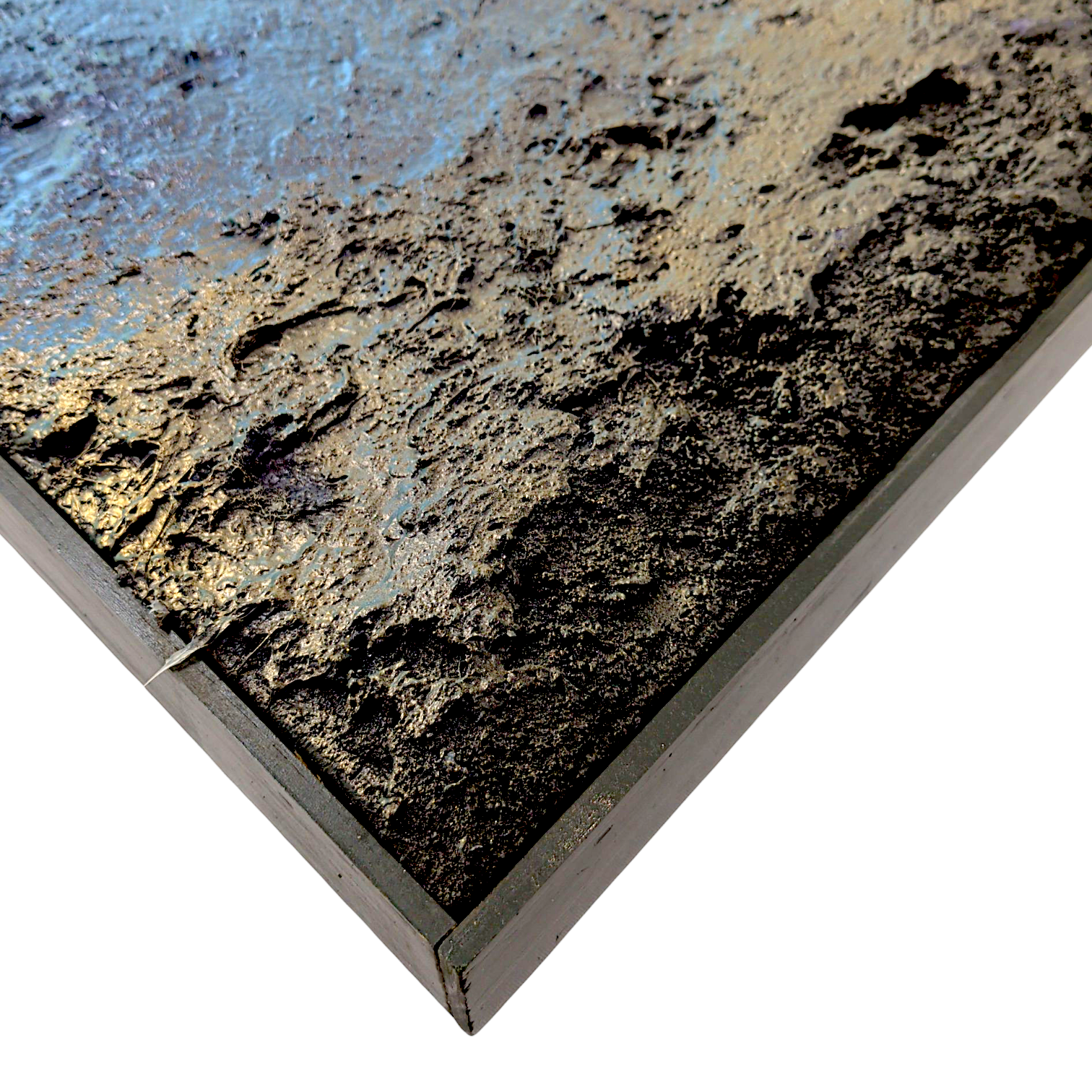 Rick Medina 
Elowah, 2022  
Mixed media on canvas
18 x 24 in

Hand signed + dated by the artist on verso. From Rick Medina's Celestial Core Samples series

Custom frame:

18.5 x 24.5 x 1.75 in
Custom framed by the artist
*These paintings are constructed without a specific orientation or directionality - the work moves like a compass, and can be displayed in any orientation. For additional viewpoints, please visit "Elowah" here