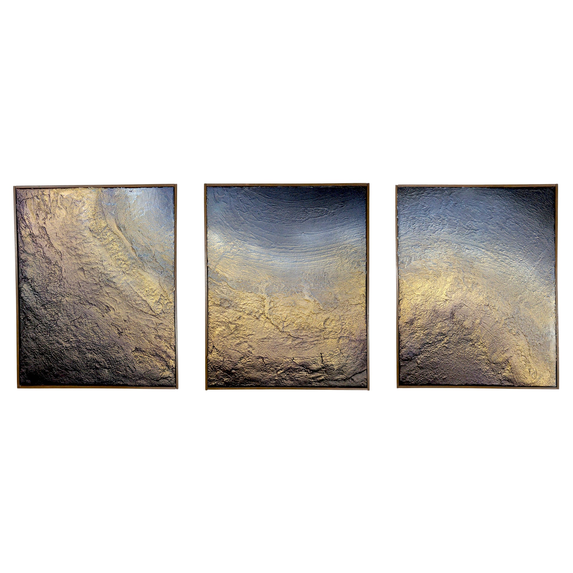 Rick Medina 
Ophelia  
Mixed media on canvas 
16 x 20 in each 

One hand signed by the artist on verso. From Rick Medina's Celestial Core Samples series

Custom frame: 

16.5 x 20.5 x 1.75 in
Custom framed by the artist 
*These paintings are constructed without a specific orientation or directionality - the work moves like a compass, and can be displayed in any orientation. For additional viewpoints, please visit "Ophelia" here