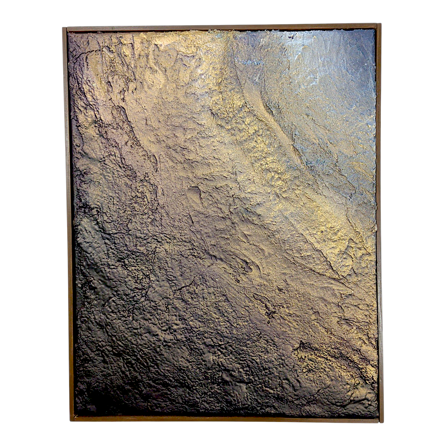 Rick Medina 
Ophelia  
Mixed media on canvas 
16 x 20 in each 

One hand signed by the artist on verso. From Rick Medina's Celestial Core Samples series

Custom frame: 

16.5 x 20.5 x 1.75 in
Custom framed by the artist 
*These paintings are constructed without a specific orientation or directionality - the work moves like a compass, and can be displayed in any orientation. For additional viewpoints, please visit "Ophelia" here