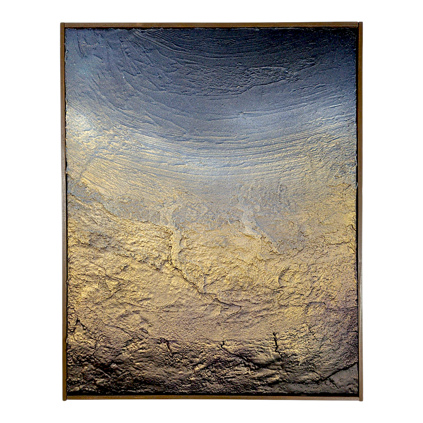 Rick Medina 
Ophelia  
Mixed media on canvas 
16 x 20 in each 

One hand signed by the artist on verso. From Rick Medina's Celestial Core Samples series

Custom frame: 

16.5 x 20.5 x 1.75 in
Custom framed by the artist 
*These paintings are constructed without a specific orientation or directionality - the work moves like a compass, and can be displayed in any orientation. For additional viewpoints, please visit "Ophelia" here