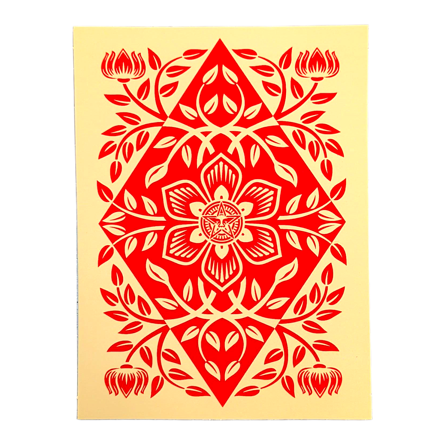 Shepard Fairey Floral Diamond Sticker