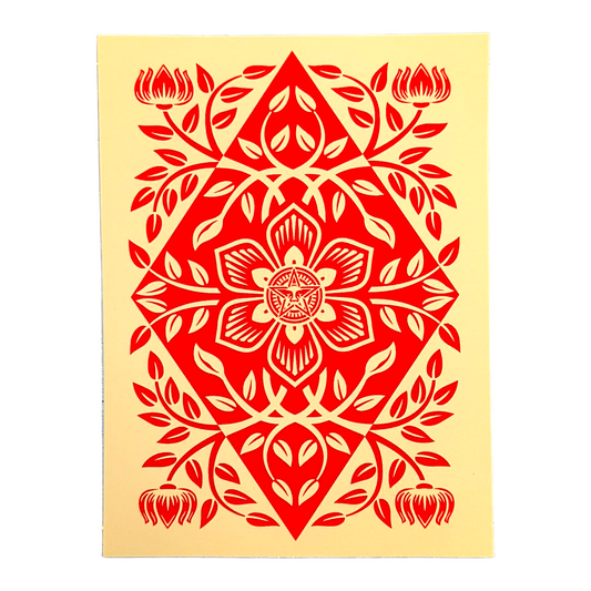Shepard Fairey Floral Diamond Sticker