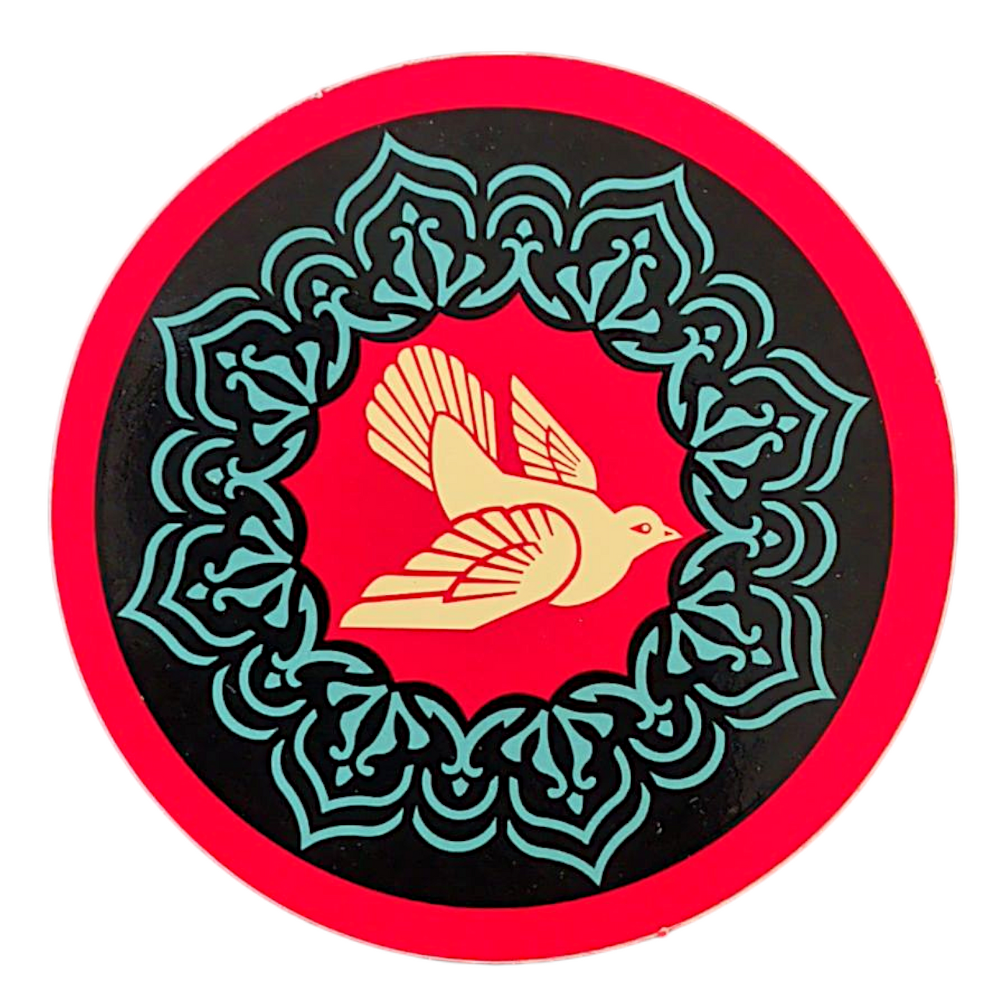 Shepard Fairey Geometric Dove (Red) Sticker