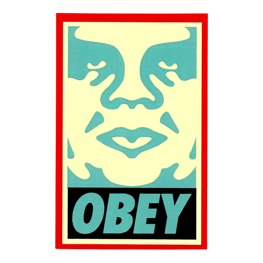 Shepard Fairey Icon (Cream, Blue and Black) Sticker 
