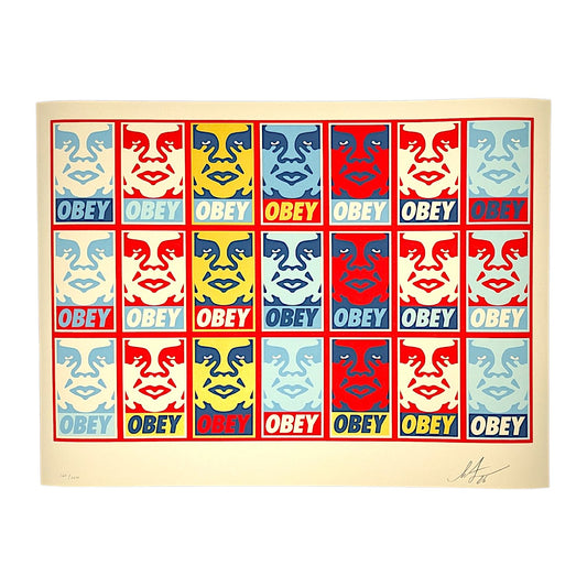 Shepard Fairey
Icon (Repetition with Variation) , 2026
Screen print on 80# cream Speckletone paper
24 x 18 in
Edition of 250

Hand signed + numbered by the artist