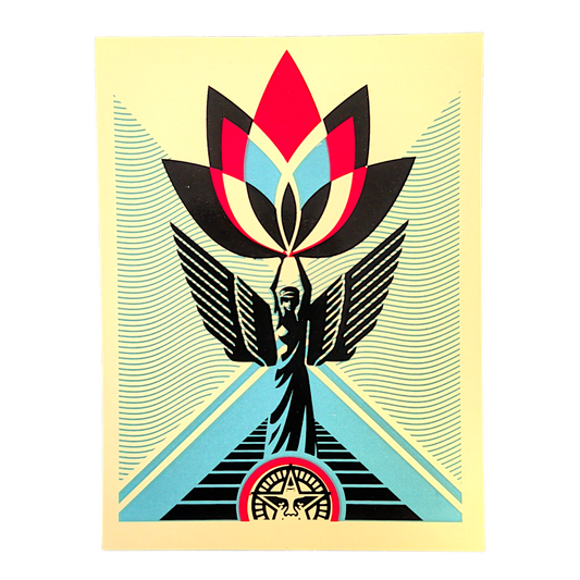 Shepard Fairey Lotus Angel Sticker