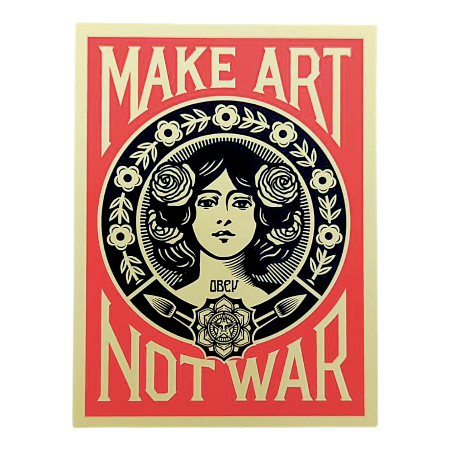 Shepard Fairey Make Art Not War Sticker

3 x 4" vinyl sticker