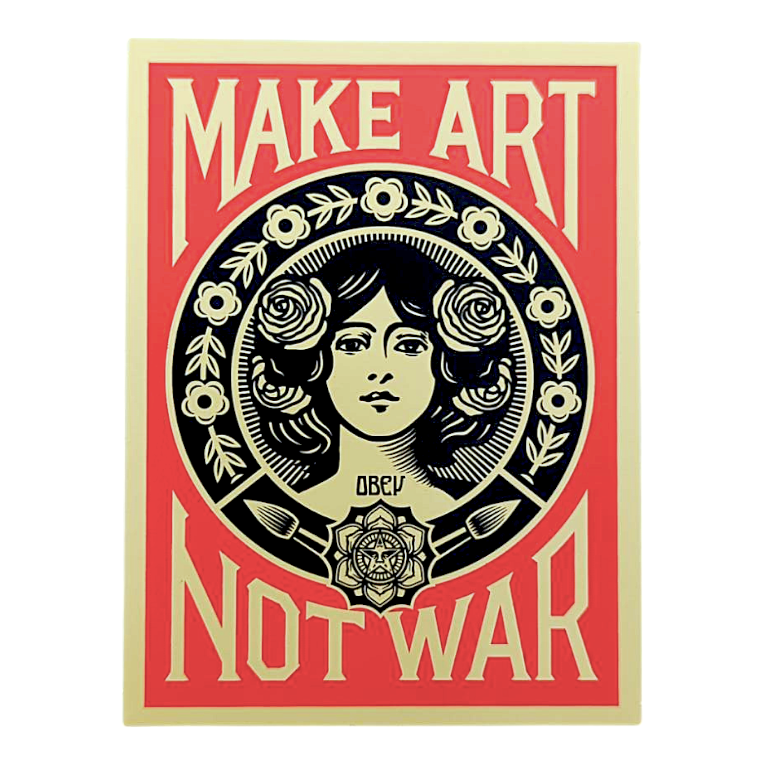 Shepard Fairey Make Art Not War Sticker

3 x 4" vinyl sticker