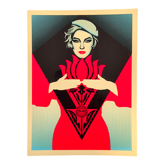 Shepard Fairey Noir Flower Woman Sticker