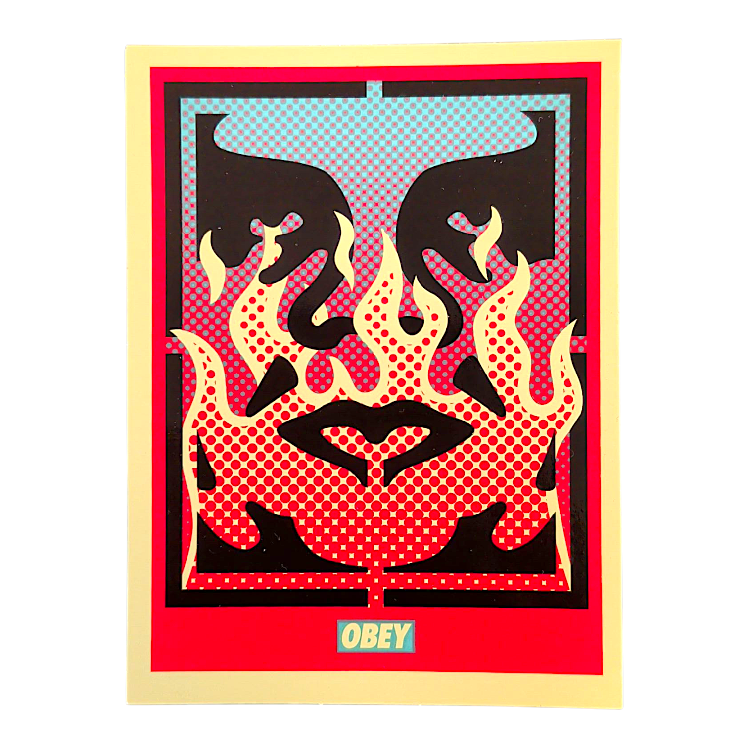 Shepard Fairey Obey Flame Icon Sticker – Decadent Art Gallery
