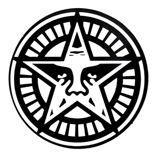 Shepard Fairey
Obey Giant Icon Star (Black)
Vinyl sticker
2.5 in