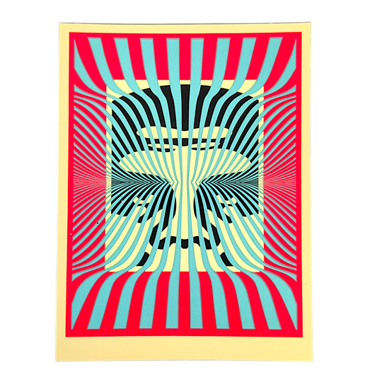 Shepard Fairey Op-Art Icon Sticker