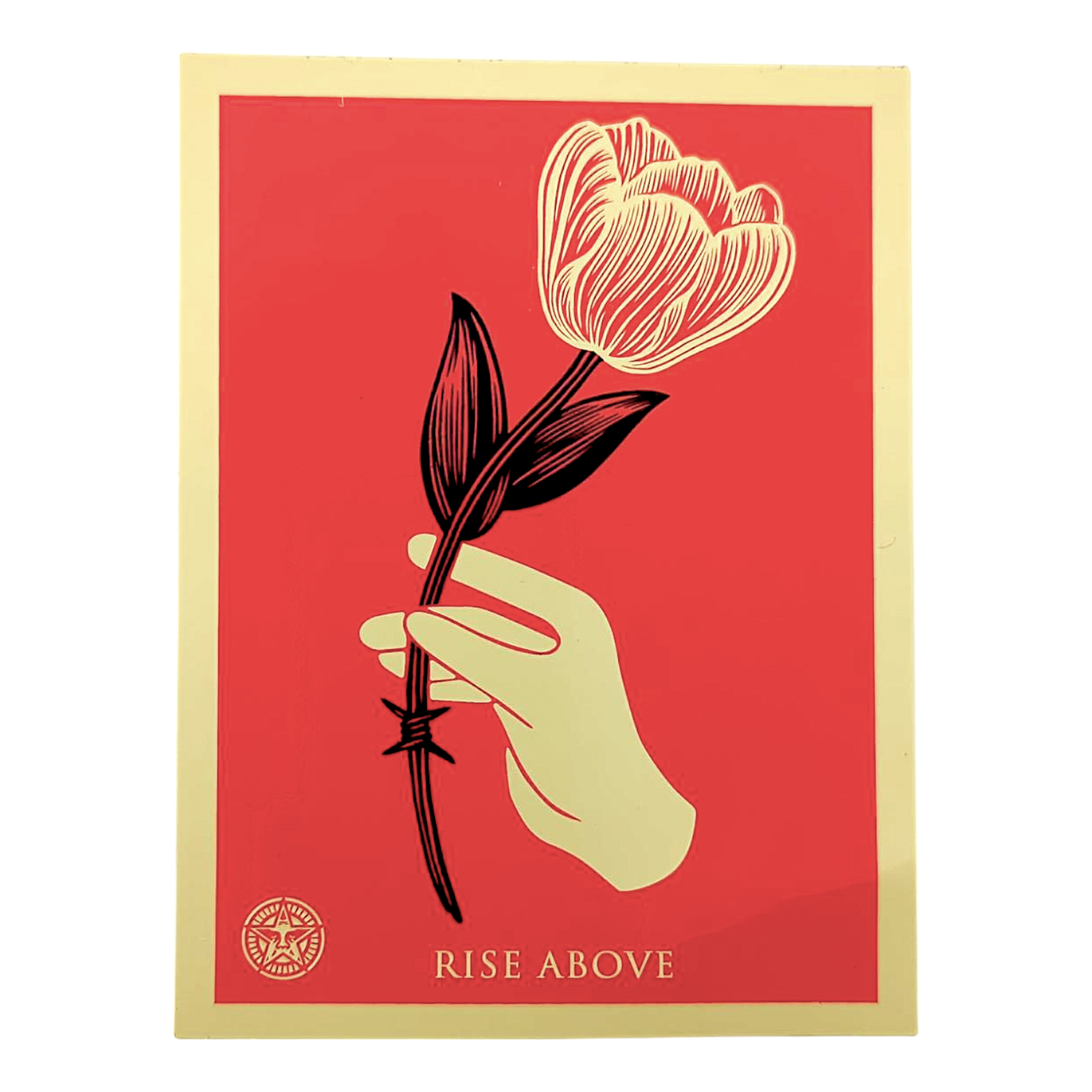 Shepard Fairey Rise Above Sticker

4 x 5.25" vinyl sticker
