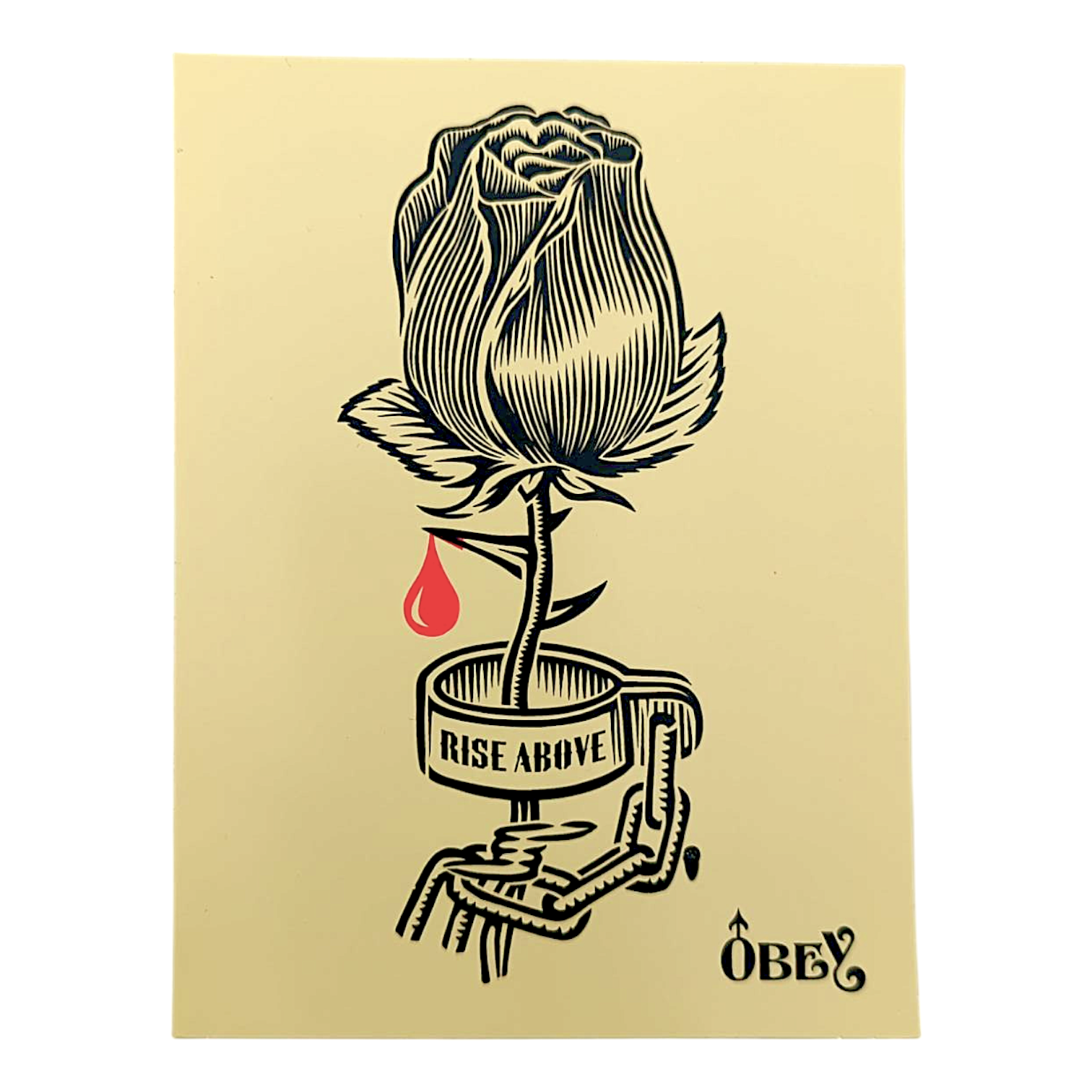 Shepard Fairey Rise Above Sticker

4 x 5.25" vinyl sticker