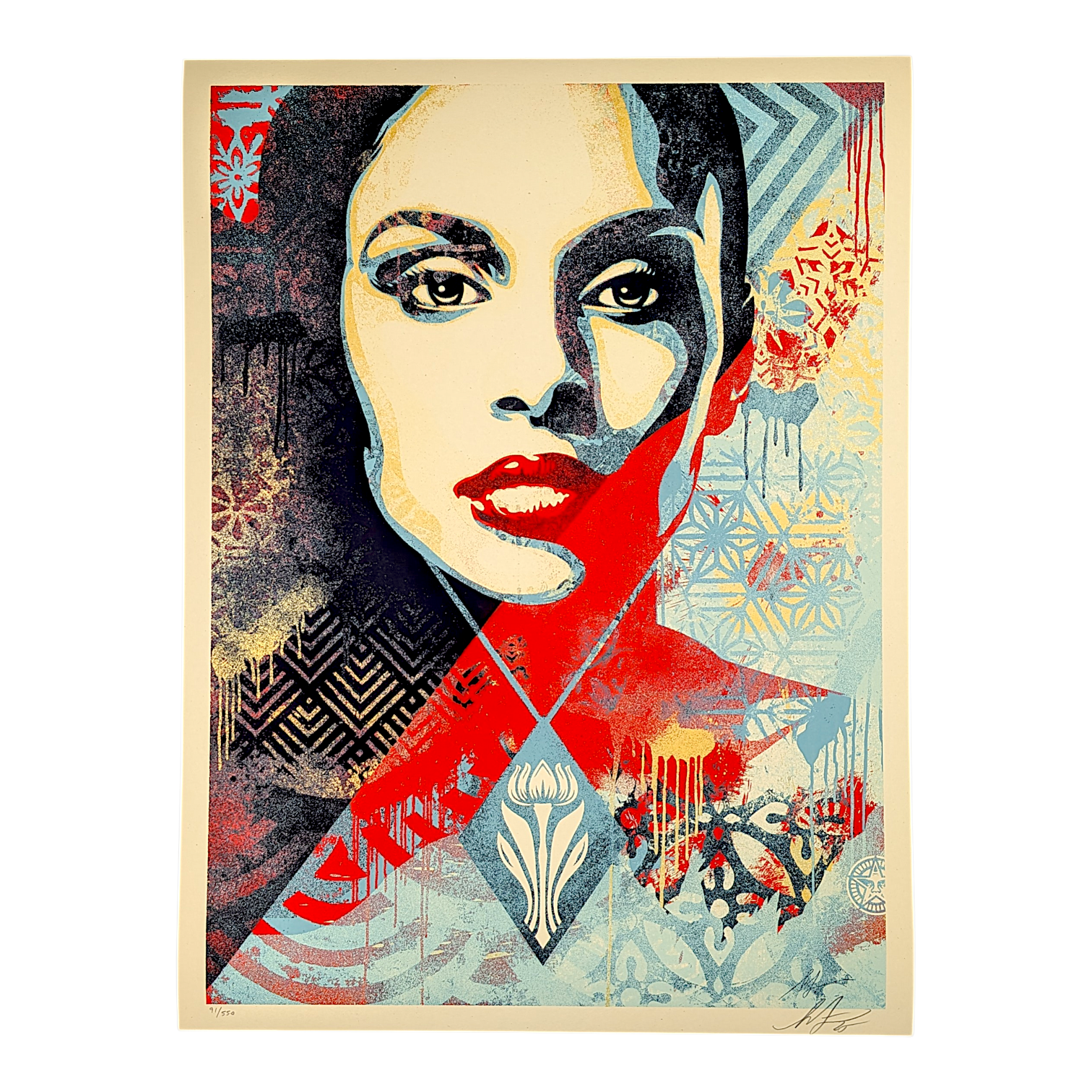 Shepard Fairey 
Spring Forth, 2026 
Screen print on 80# cream speckletone paper 
18 x 24 in 
Edition of 550 

Hand signed + numbered by the artist 