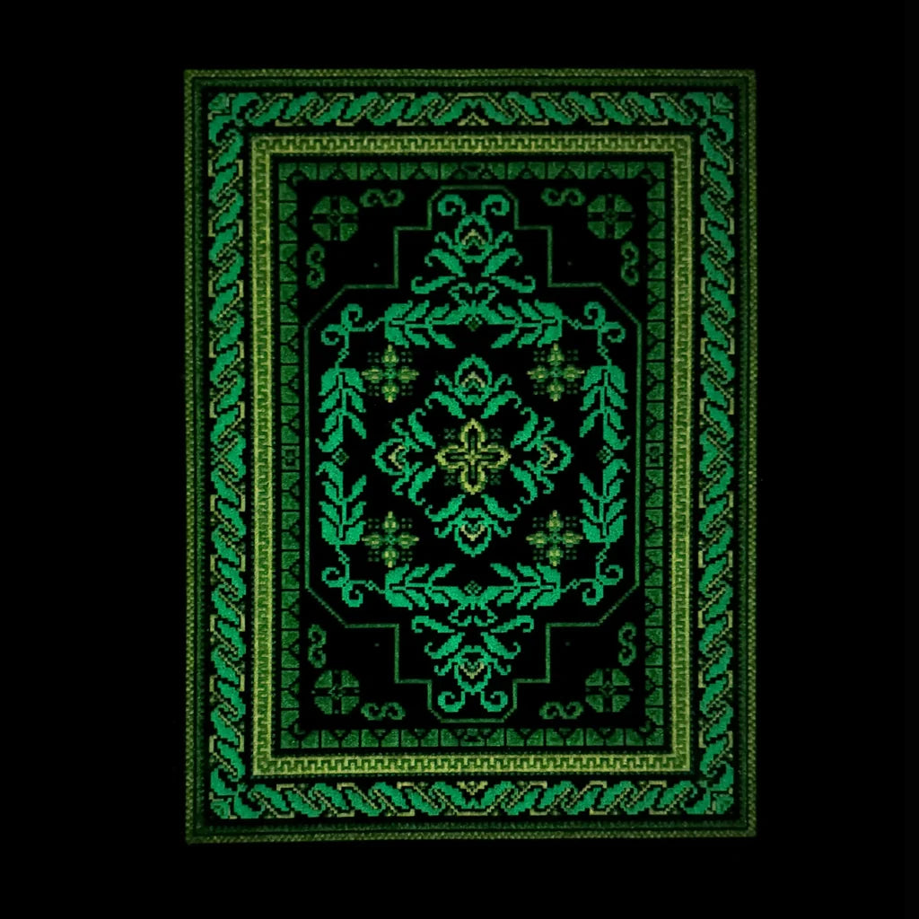 Shipwrecked Bitrug, 2026 UV & Glow Screen Print on Moodmat 8.25 x 11 in Edition of 111