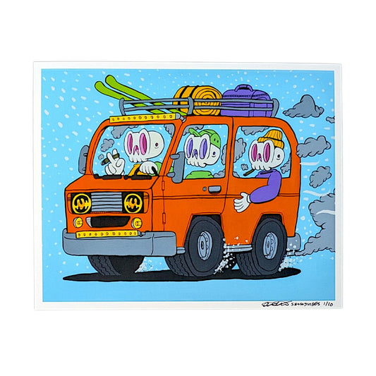 Skully Vibes "Adventure Van" Mini Print