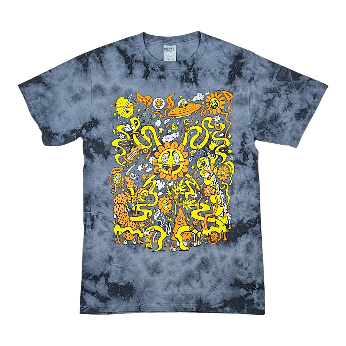 Skully Vibes "Battle for the Garden" Shirt - Gray Dye