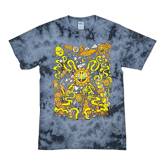 Skully Vibes "Battle for the Garden" Shirt - Gray Dye