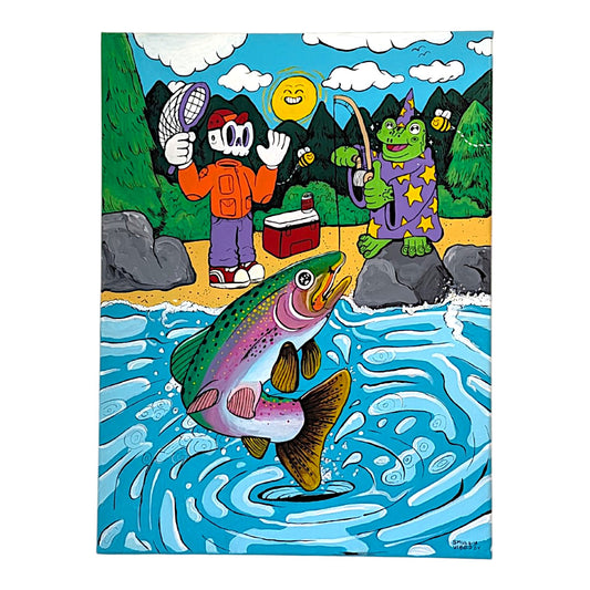 Skully Vibes
Down by the River, 2025
Acrylic on canvas
24 x 18 in

Hand signed + dated by the artist
