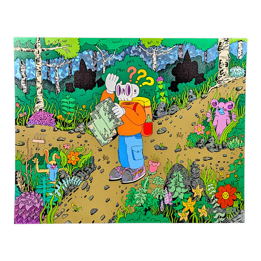 Skully Vibes
Lost in the Woods, 2026
Holo-giclée with embossed gloss
8 x 10 in
Edition of 25

Hand signed + numbered by the artist