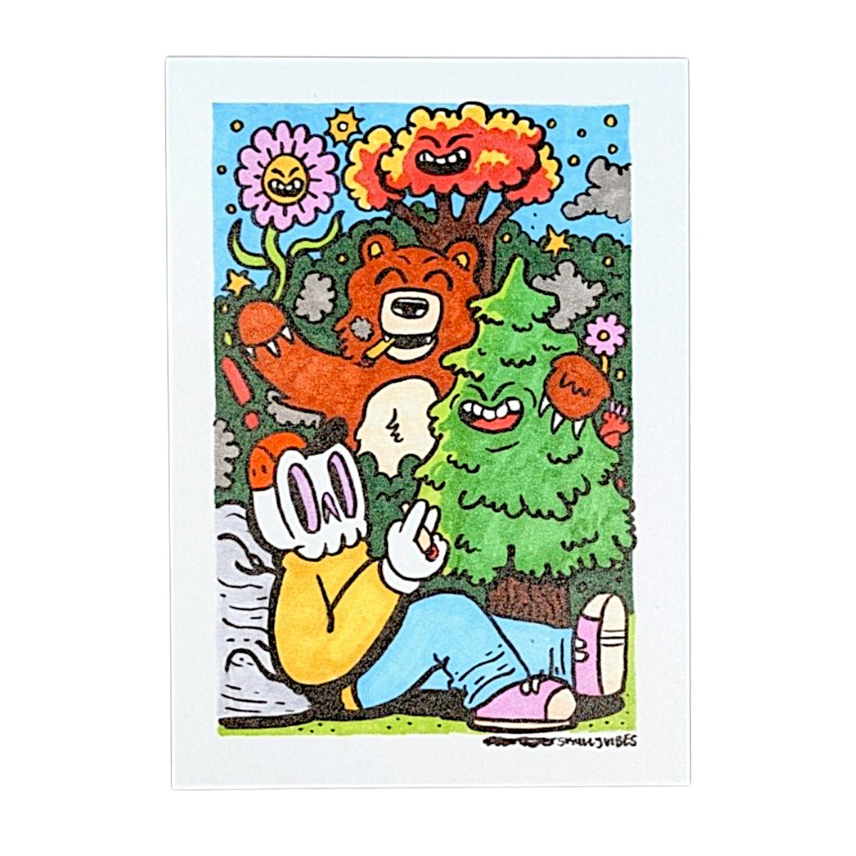 Skully Vibes "Smokey the Bear" Print