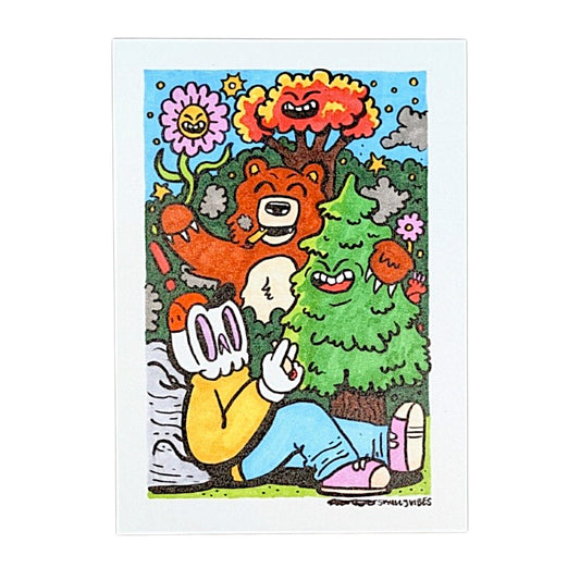 Skully Vibes "Smokey the Bear" Print