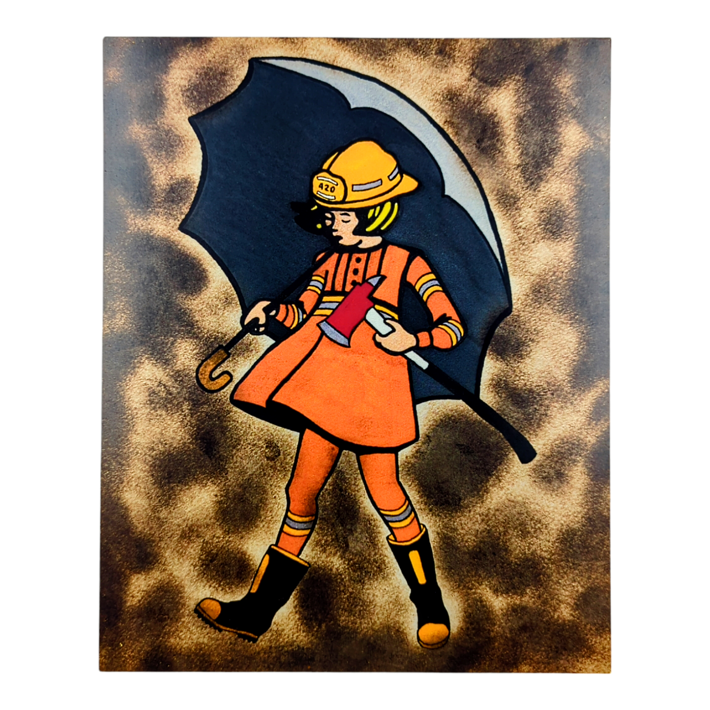 Slinger "Firefighter Assault Girl" Print