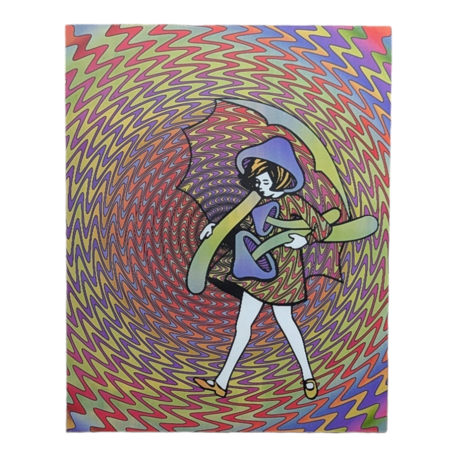 Slinger Shroom Girl (Small), 2022 Lenticular Print 8 x 10 in Edition of 120   Hand Signed, Numbered + Dated by the artist on verso